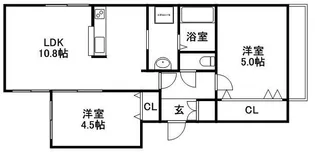 ブラン・シャール東札幌【2階】の間取り