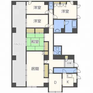 ラベンダー白石【401号室】の間取り