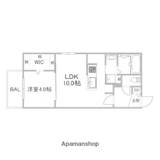 ブランシャール菊水HD【3階】の間取り