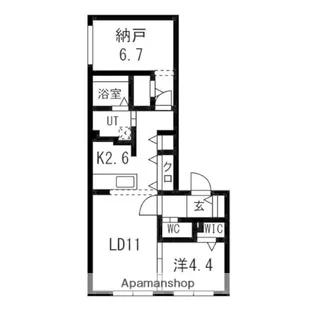 インフィニティ東札幌【1階】の間取り