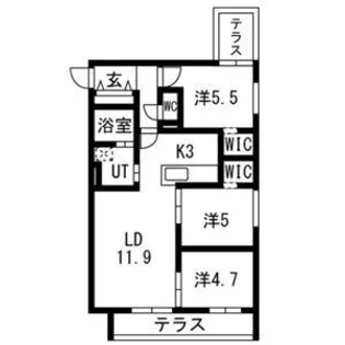 ALTUS南平岸【4階】の間取り