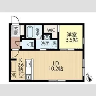 ブリーゼ中の島【2階】の間取り
