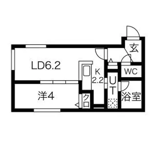 1LDKの間取り画像