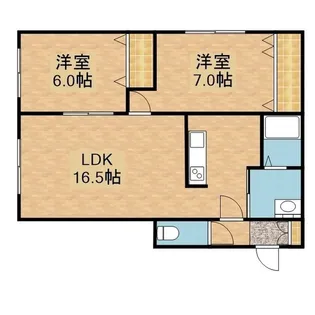 リポーソ栄通【2階】の間取り