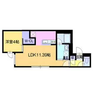 ドルチェ南郷8【2階】の間取り