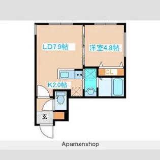 モーリス中島公園【1階】の間取り