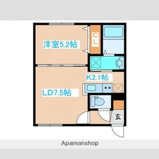 モーリス中島公園【2階】の間取り