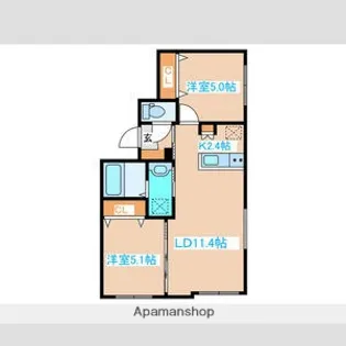 モーリス中島公園【3階】の間取り