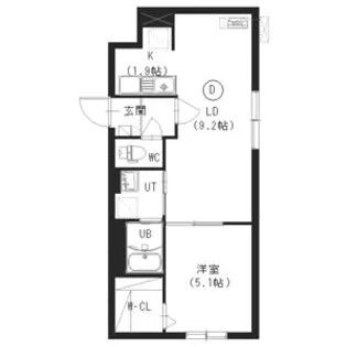 新築)シティノーブル中の島※中の島2-5MS【1階】の間取り