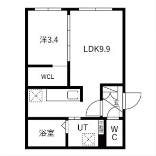 CITY RESIDENCE 南郷18丁目(シティレジデンス南郷【405号室】の間取り