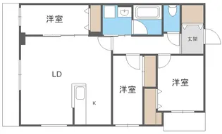 S-RESIDENCE東札幌bling【2階】の間取り