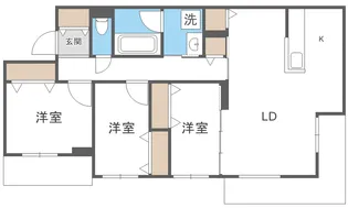 S-RESIDENCE東札幌bling【4階】の間取り