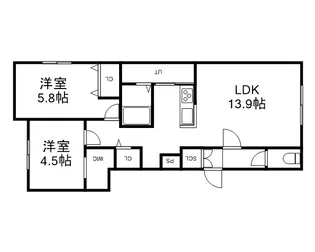 MKガーデン澄川【202号室】の間取り