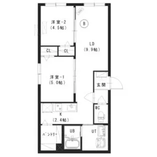 )COR平岸(シーオーアールヒラギシ)【5階】の間取り