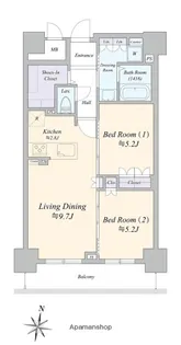ジュノール札幌植物園【13階】の間取り