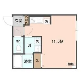 COFFRET(コフレ)平和通6【4階】の間取り