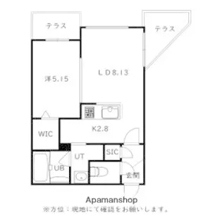 CITY SQUARE菊水(シティスクエア菊水)【106号室】の間取り
