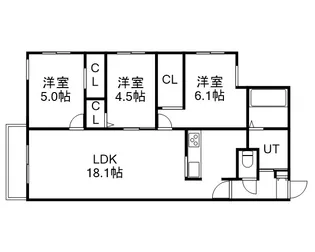 ZABO HILLS MISONO【2階】の間取り