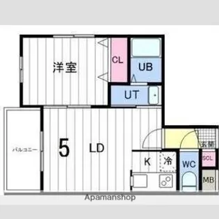 LUXEAER月寒東【4階】の間取り