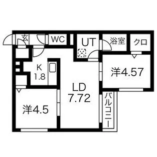 VILLA MT 平岸【00403号室】の間取り
