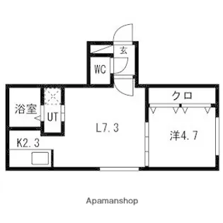 ルリ美園【203号室】の間取り