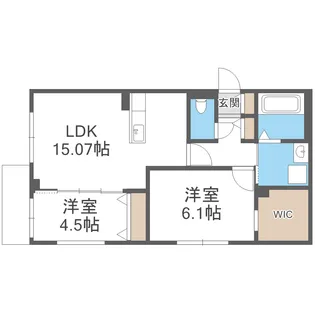 仮)ヴォヤージュ菊水【2階】の間取り