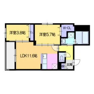 仮)シティノーブル栄通【2階】の間取り