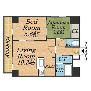エンドレス三井平和通Ⅰ【0302号室】の間取り