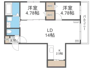 RD GRACE新札幌(アールディーグレイスシンサッポロ) 仮)【301号室】の間取り