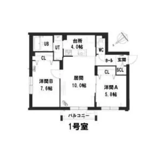 グランメール平和通公園【5階】の間取り