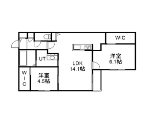 仮)豊平1ー6MS【201号室】の間取り