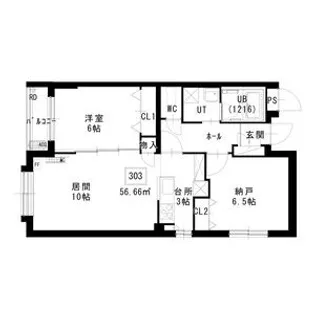 ノヴァ白石ーⅡ【303号室】の間取り