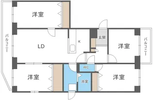 BRO北野【00701号室】の間取り