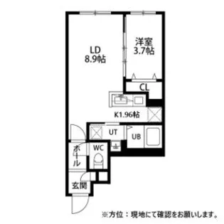 RITZ GRANDE月寒(リッツグランデ月寒)【0103号室】の間取り