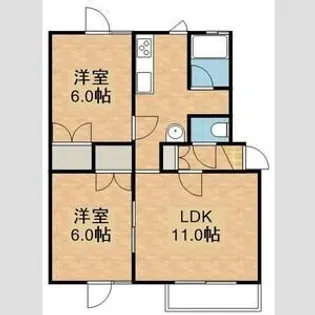 ヴェルディー青葉【2階】の間取り