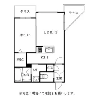 CITY SQUARE菊水(シティスクエア菊水)【0106号室】の間取り