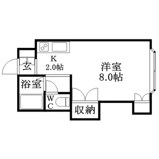 メゾンドEBA菊水【206号室】の間取り
