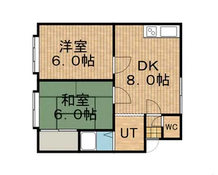 第6森宅建マンション【6号室】の間取り