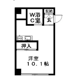 創成グランドハイツ【201号室】の間取り