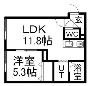 ルミエール本郷通8【1階】の間取り
