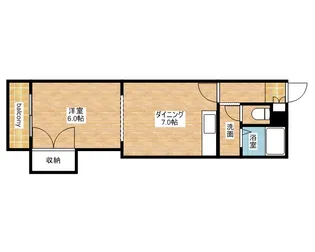 ブラン平和通【0302号室】の間取り