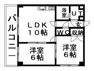 プログレスシティ菊水【4階】の間取り