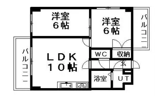 プログレスシティ菊水【4階】の間取り