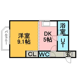 カントリーハイツ【101号室】の間取り
