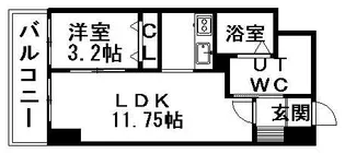 レジディア大通西【7階】の間取り