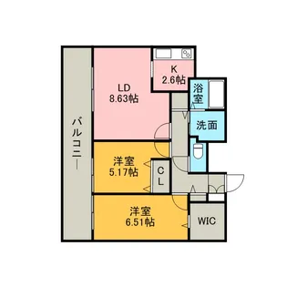 レジディア大通西【11階】の間取り