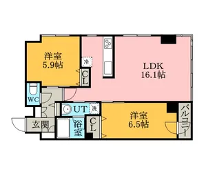 レジディア南1条【15階】の間取り