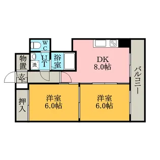 豊平アシュウ【606号室】の間取り