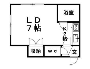ヒュース美園A【105号室】の間取り