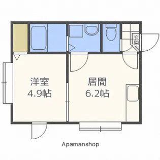 オーシャンビル北星学園前【2階】の間取り